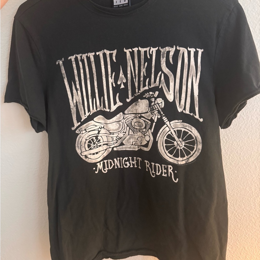Willie Nelson Midnight Rider Black T-Shirt